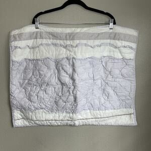 POTTERY BARN KIDS BRIGETTE QUILTED STANDARD PILLOW SHAM Purple White Girls